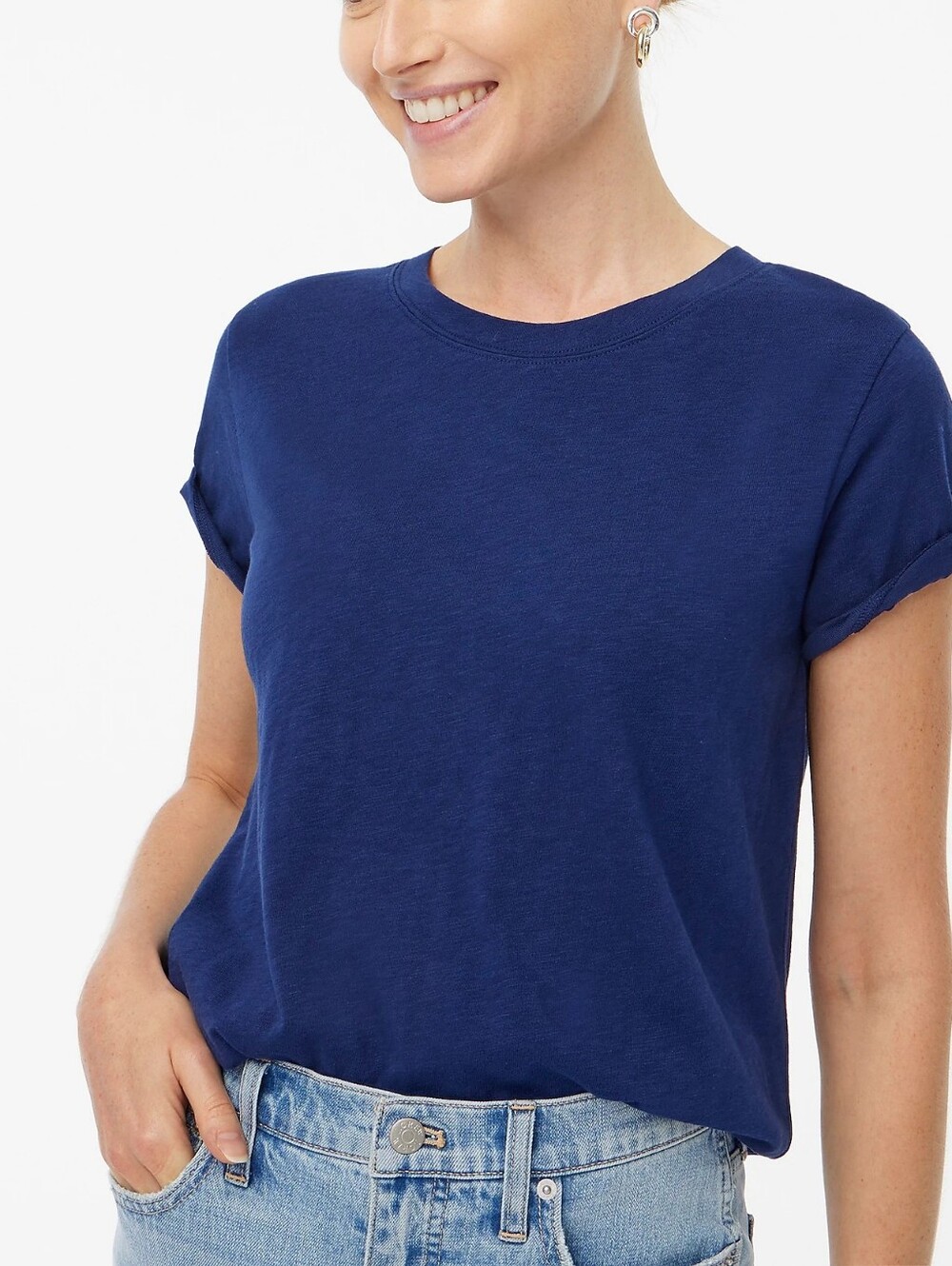 NWT J.Crew J.Crew Girlfriend Crewneck Tee SIze L